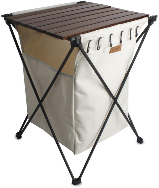 튜맨 바스켓 캐비닛 테이블, 월넛, 1개, 1단