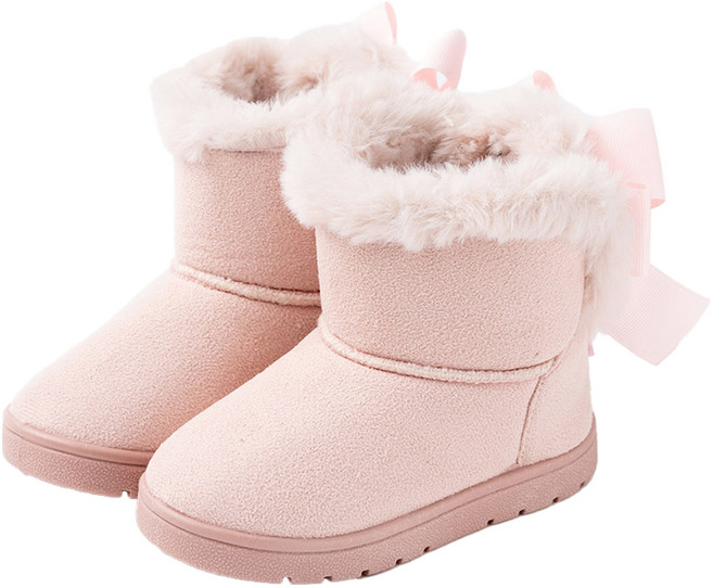오즈키즈 여아용 멜로우 리본 털안감 부츠