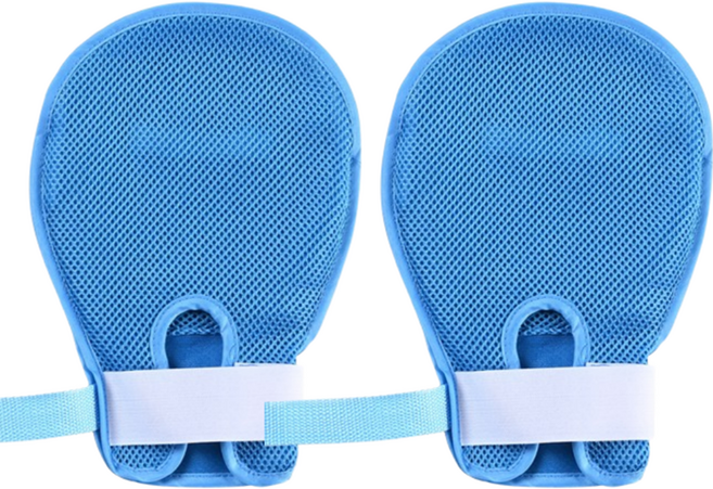 ADUNE 메쉬 지퍼 손억제 긁음방지 장갑 블루, 2개