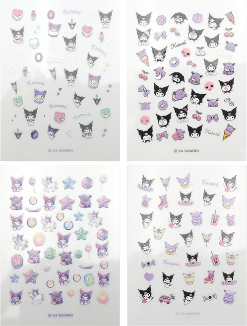 뷰티홈 산리오 쿠로미 네일스티커 4종 세트, 1개, 혼합색상