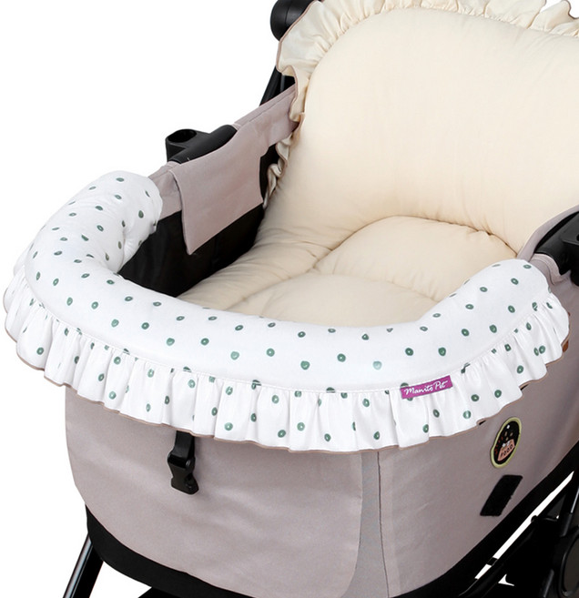 마니또 펫 강아지 유모차 스마트범퍼 가드쿠션, 서클 딥그린, 1개