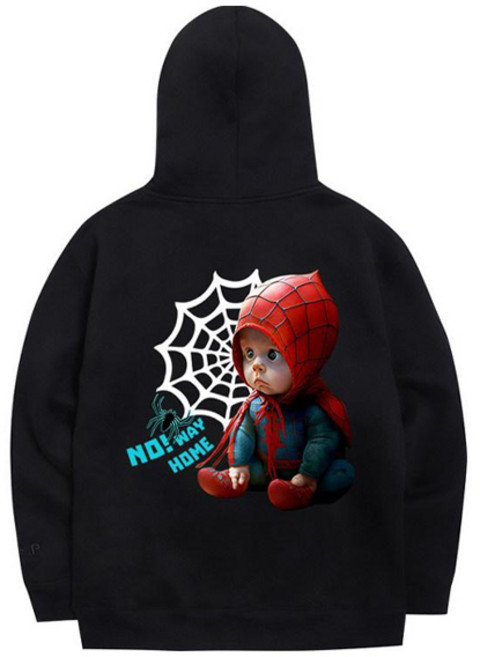 원헌드레드퍼센트 남녀공용 아이다이브 비 스파이더베이비 기모 후드