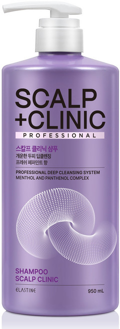 엘라스틴 스칼프 클리닉 두피 딥클렌징 약산성 샴푸 프레쉬 페퍼민트 향, 1개, 950ml