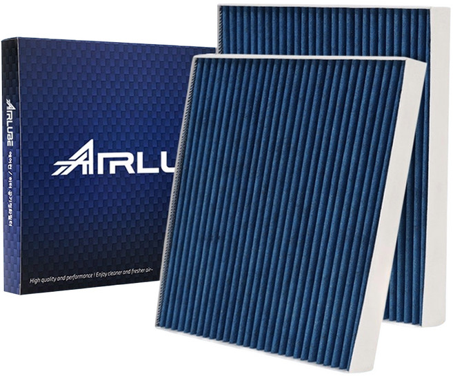 에어루브 블루 활성탄 자동차 에어컨 필터, P109, 2개