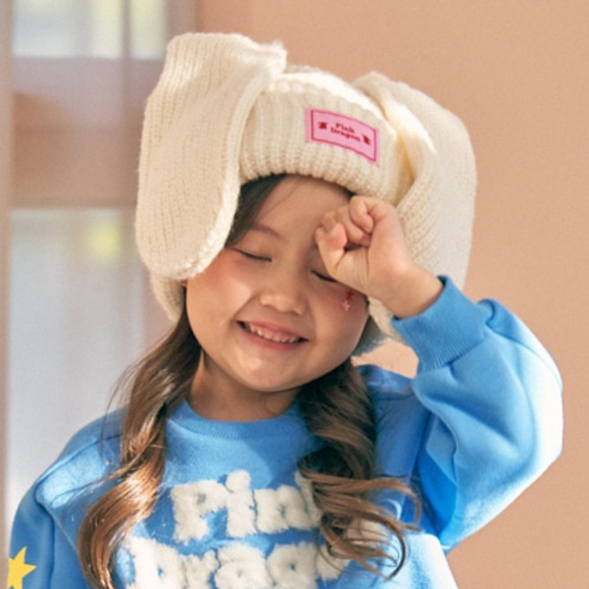 핑크드래곤 여아용 니트 모자