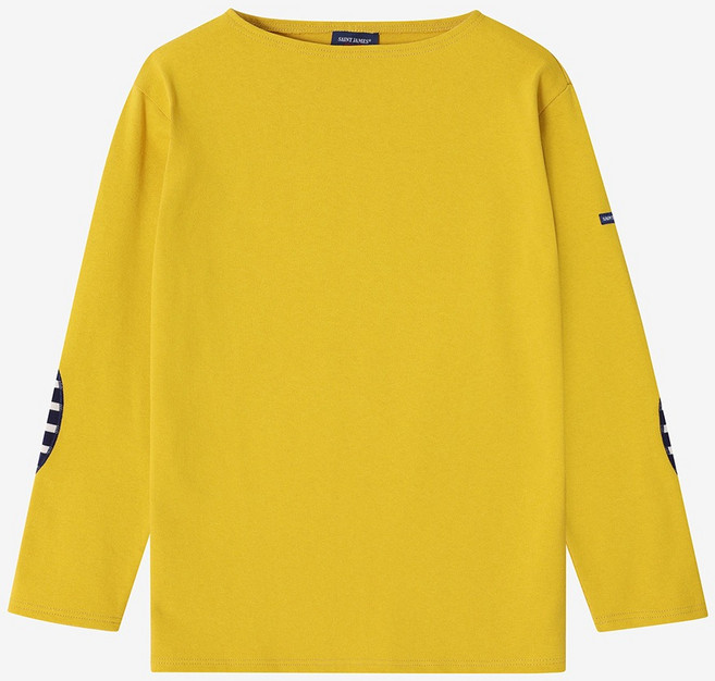 세인트제임스 남녀공용 통기성 솔리드 엘보우 패치 티셔츠 2644