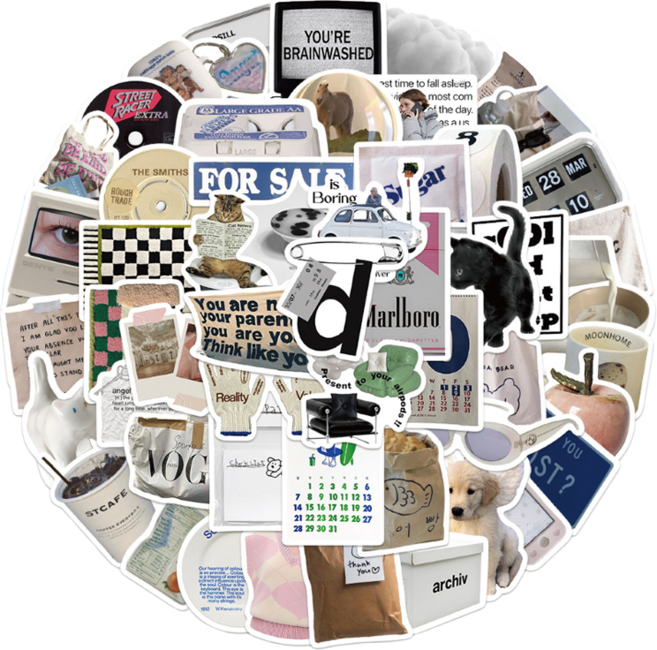 특별한상점 캐리어 노트북 여행 방수 스티커 세트 GT205-57PCS, 리얼리티, 1세트