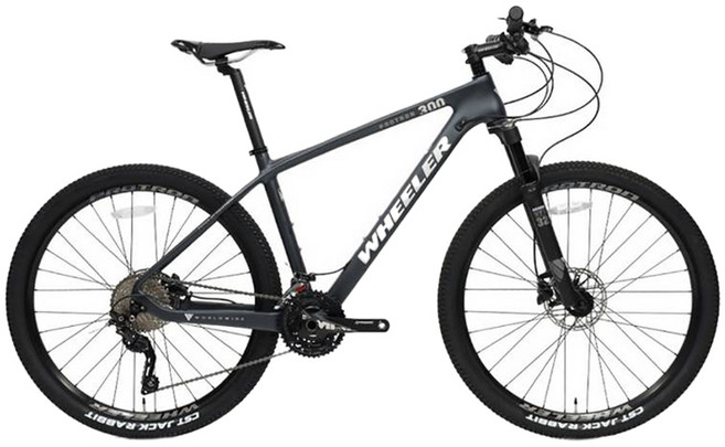 휠러 프로트론300 시마노 데오레 카본 MTB 자전거 27.5 15.5 미조립, 그레이, 180cm, 1개, 17.5