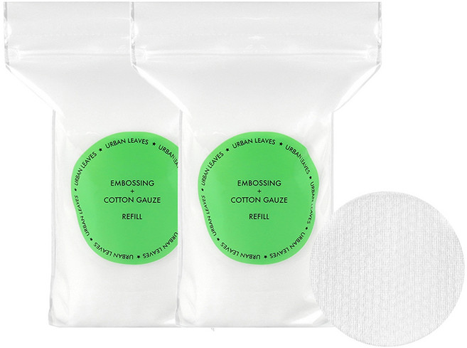 어반리브즈 순면 거즈 엠보싱 스킨핏 패드 리필, 140개입, 2개