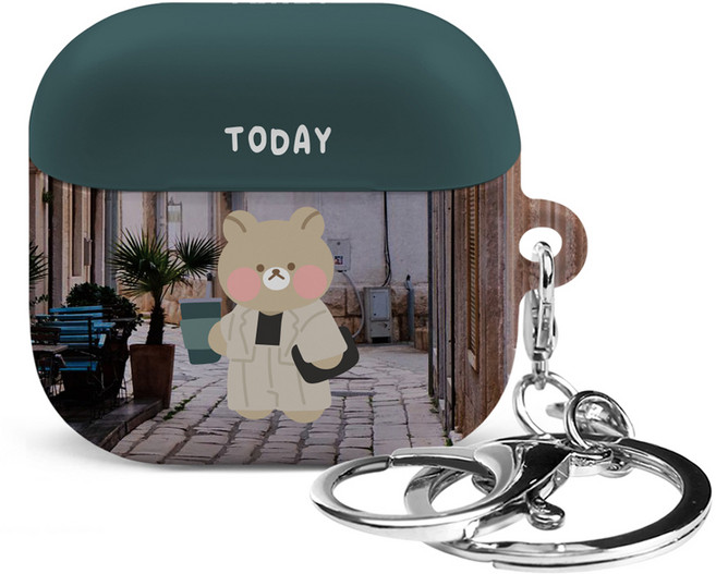 아이무이 시즌3 에어팟 4세대 케이스 + 하드 키링 세트, 꼼이빵이 포토하루, 1세트