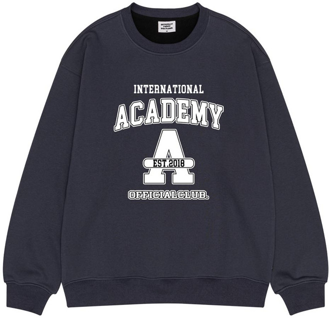 오티디 프리미엄 텐타덤블 기모 오버핏 아카데미 보온 맨투맨 OT31014