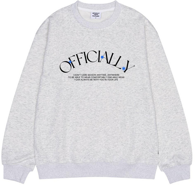 오티디 프리미엄 텐타덤블 기모 오버핏 애비뉴레터링 보온 맨투맨 OT31015