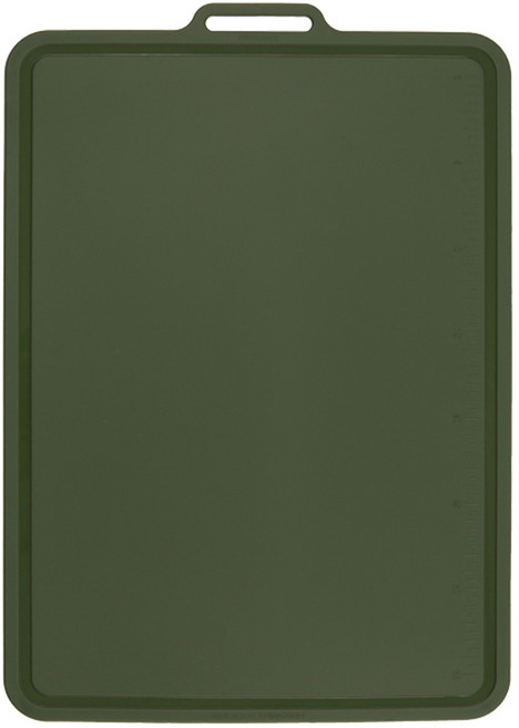 실리콘스토리 국내제조 항균 실리콘 플래티넘 양면 도마, 올리브카키, 1개