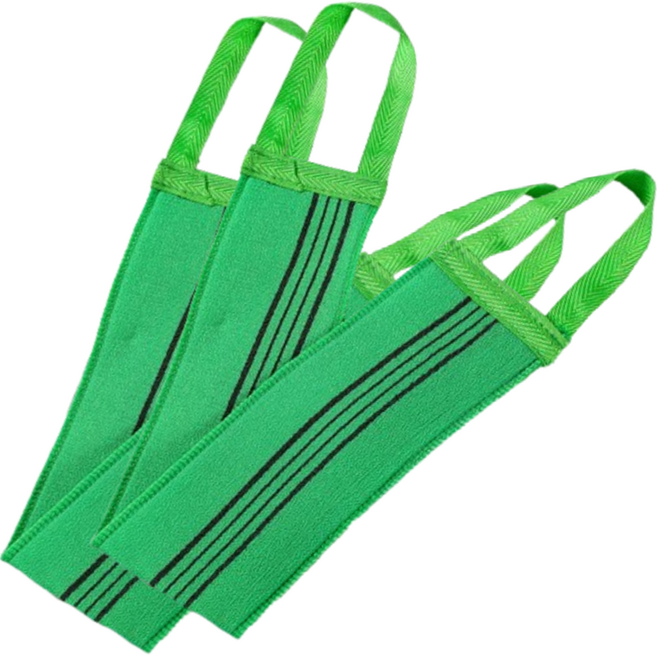 여비홈 바디 등밀이 긴 샤워때타올, 녹색, 2개, 1개입