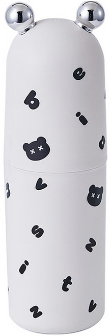 아우라팸 곰돌이 심플 칫솔 케이스, 화이트, 1개