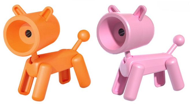 블랙트리 스탠딩 휴대용 연필깎이 2종 세트, 오렌지, 핑크, 1세트