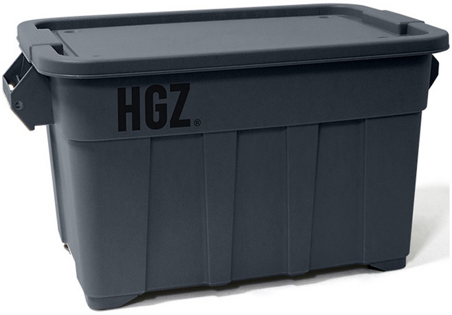 하이그라운즈 캠핑 이동식 수납 캐스터 카고박스 75L, 더스티그레이, 1단, 1개