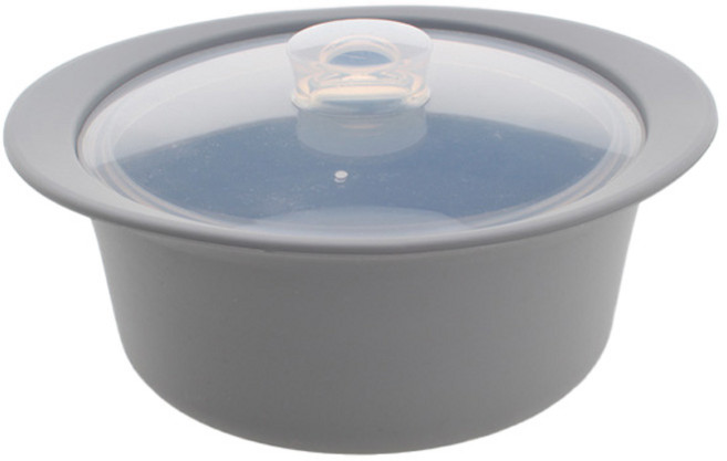 체리하우스 파스텔 실리콘 찌개 냄비 1200ml, 그레이, 냄비/프라이팬 사이즈