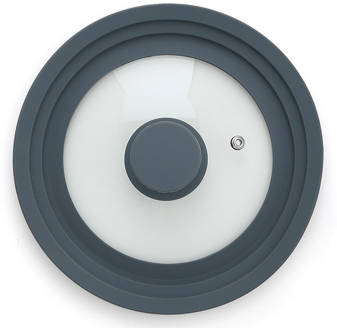 노뉴 다용도 실리콘 강화유리 뚜껑 그레이 소 NWMSGL-161820, 20cm, 1개