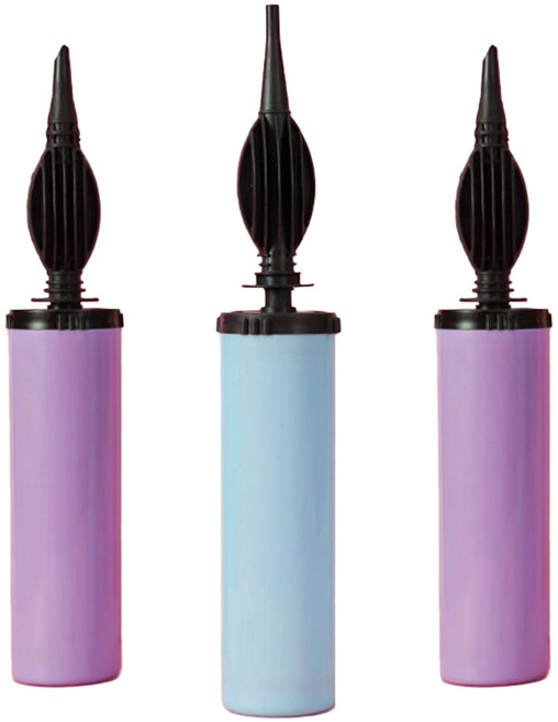 살림여왕 마카롱 풍선 손펌프, 랜덤색상, 3개