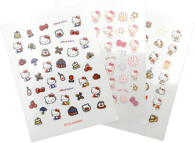 뷰티홈 산리오 헬로키티 네일스티커 3종 세트, 1개, 혼합색상