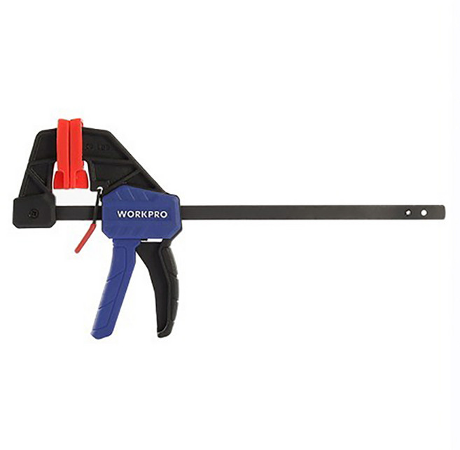 워크프로 목공용 퀵그립 퀵릴리즈 바클램프 미니 100mm WP232034, 1개