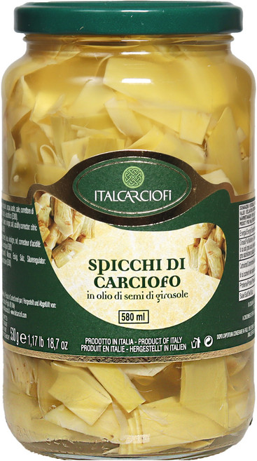 이탈카르쵸피 슬라이스 아티초크 인 오일, 1개, 580ml