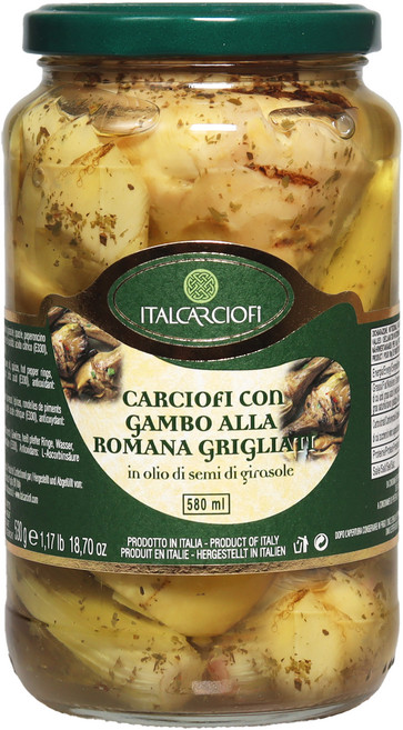 이탈카르쵸피 구운 아티초크 인 오일, 580ml, 1개