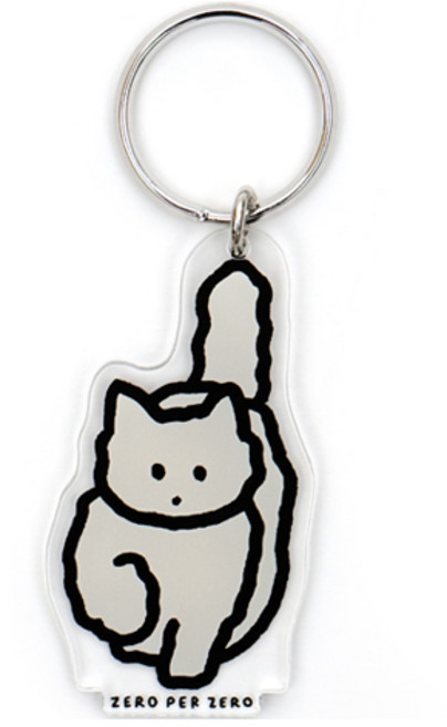 제로퍼제로 스탠드업키링 고양이 4 S, 혼합색상, 1개