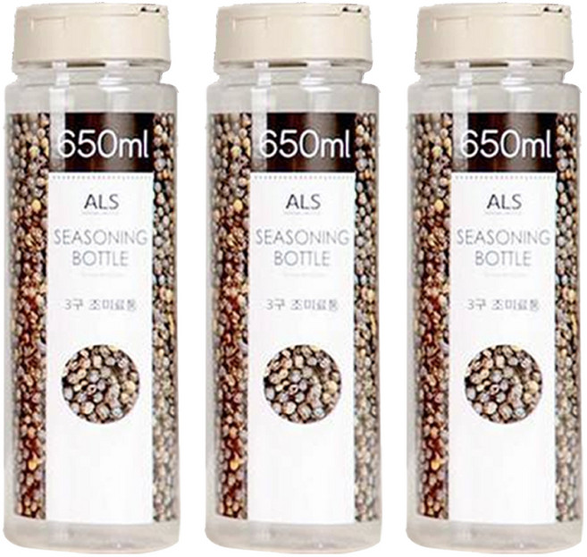 리빙패밀리 3구 조미료 통, 650ml, 3개