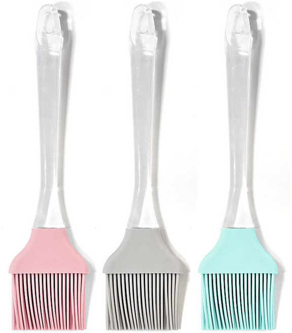 퀸스리빙 실리콘 브러쉬 3종 세트, 혼합색상, 1세트