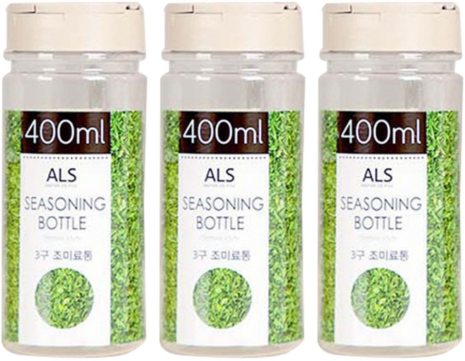리빙패밀리 3구 조미료 통, 400ml, 3개