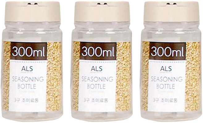리빙패밀리 3구 조미료 통, 300ml, 3개