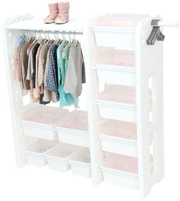 미루 M2 캡형 프리미엄 5단 장난감 정리함, 화이트