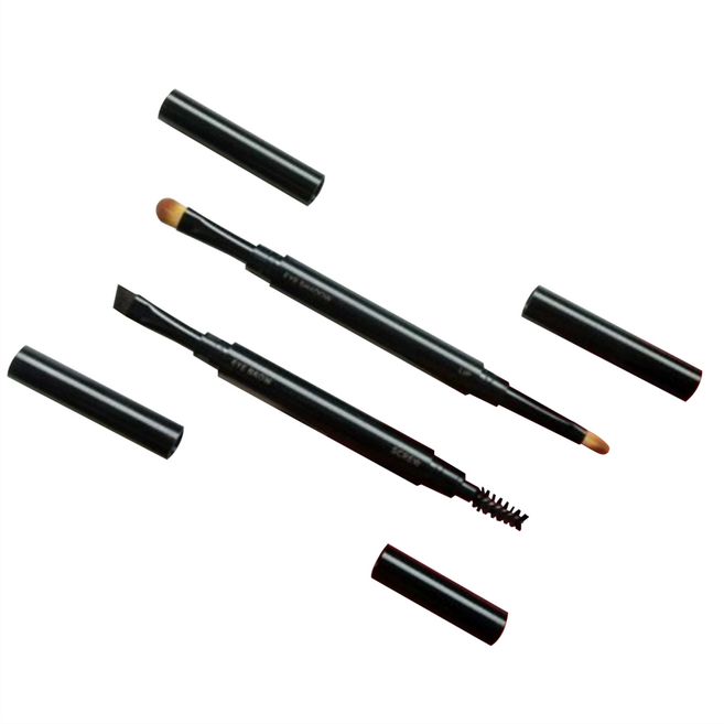 라메디 립 아이섀도우 눈썹 나선형 브러쉬 듀얼 2종 세트, 1개, 혼합색상