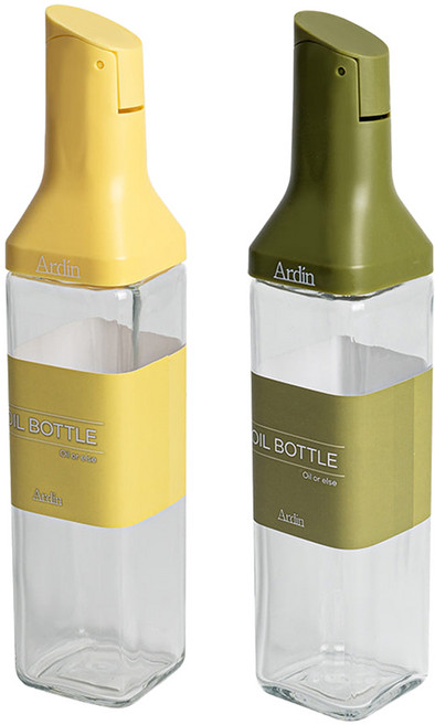 Ardin France Maman 智慧自動開關纖巧油瓶 黃色 + 綠色 500ml 套組, 1套