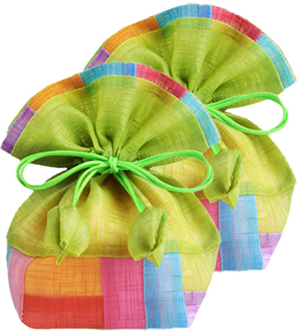 인디케이 모시 복주머니, 명록색, 2개