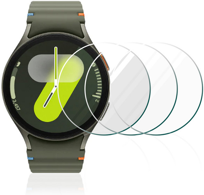 클로버나인 클로버 글라스 갤럭시 워치 9H 고강도 풀커버 강화유리 액정보호필름 3매, 투명, 1세트