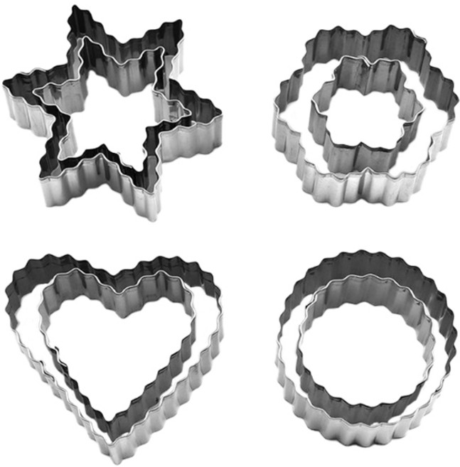 쿠리풀 스텐 쿠키 커터 베이직 8종 세트, 1세트