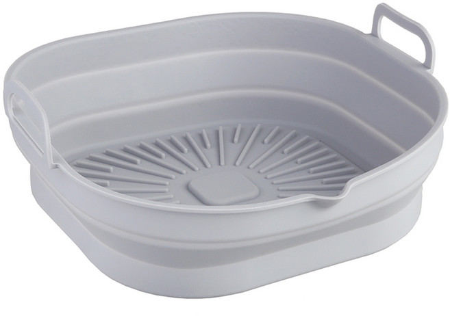 플라라 실리콘 접이식 에어프라이어 용기, 그레이, 1개