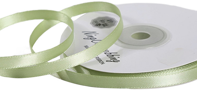 길그리 얇은 6mm 공단 선물 포장 리본, 05 라이트그린, 1개, 18m