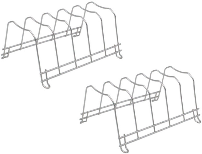 퍼스트리빙 싱크 식기건조대 선반 보조 접시꽂이, 2개, 실버