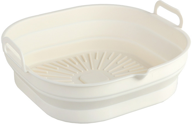 플라라 실리콘 접이식 에어프라이어 용기, 화이트, 1개