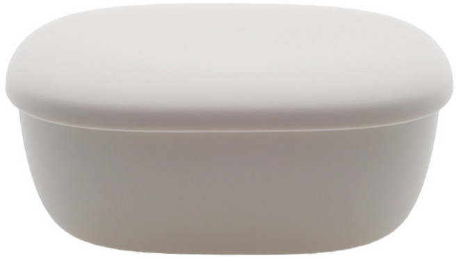 실리콘 샐러드 밀폐용기 라이트그레이, 1개, 단품