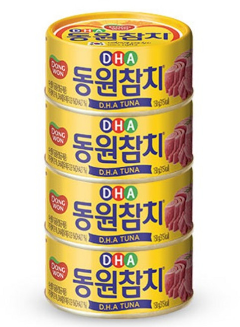 동원참치 DHA 통조림, 150g, 4개