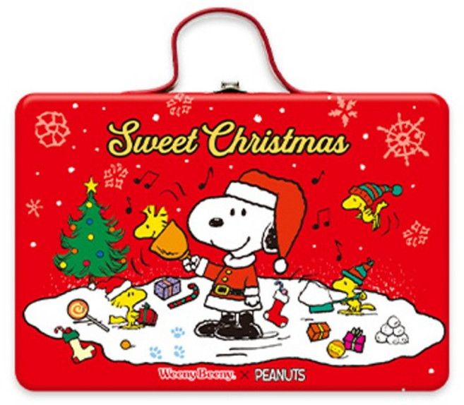 위니비니 스누피 크리스마스 오르골틴, 250g, 1개