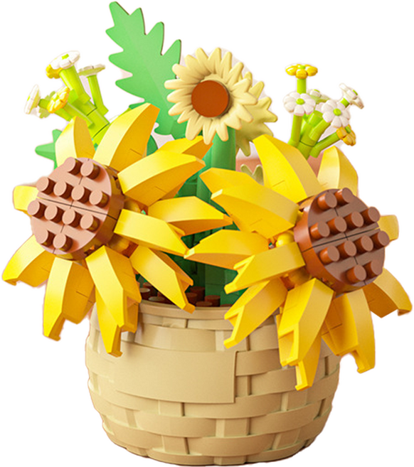 데일리조이 인테리어소품 플라워 레고호환블록, M3083, 1개