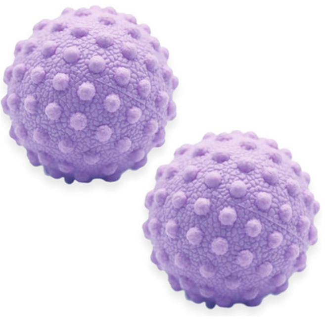 피트유 돌기 요가 지압 마사지볼, 바이올렛, 2개
