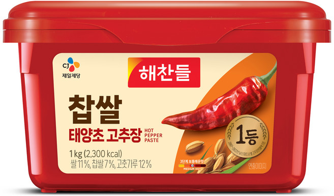 해찬들 찹쌀태양초고추장, 1kg, 1개