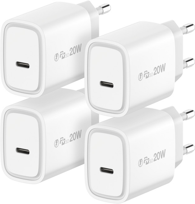 아이히트코리아 PD C타입 1포트 초고속 충전기 20W, 화이트, 4개